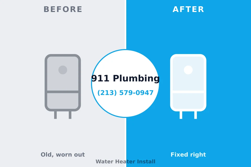 Before and after: plumbing repair Gulfport, FL